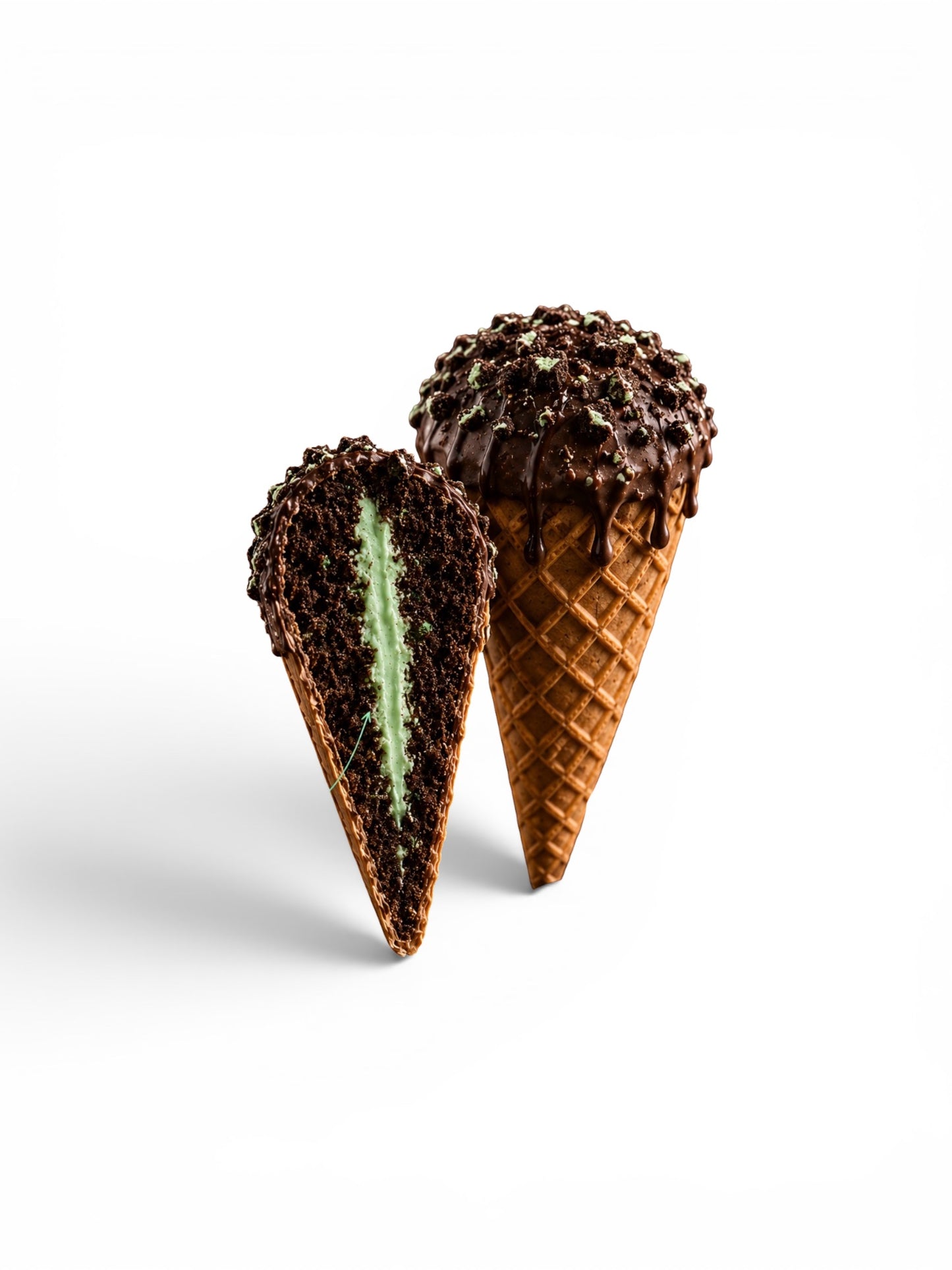 Thin Mint Cake Cone