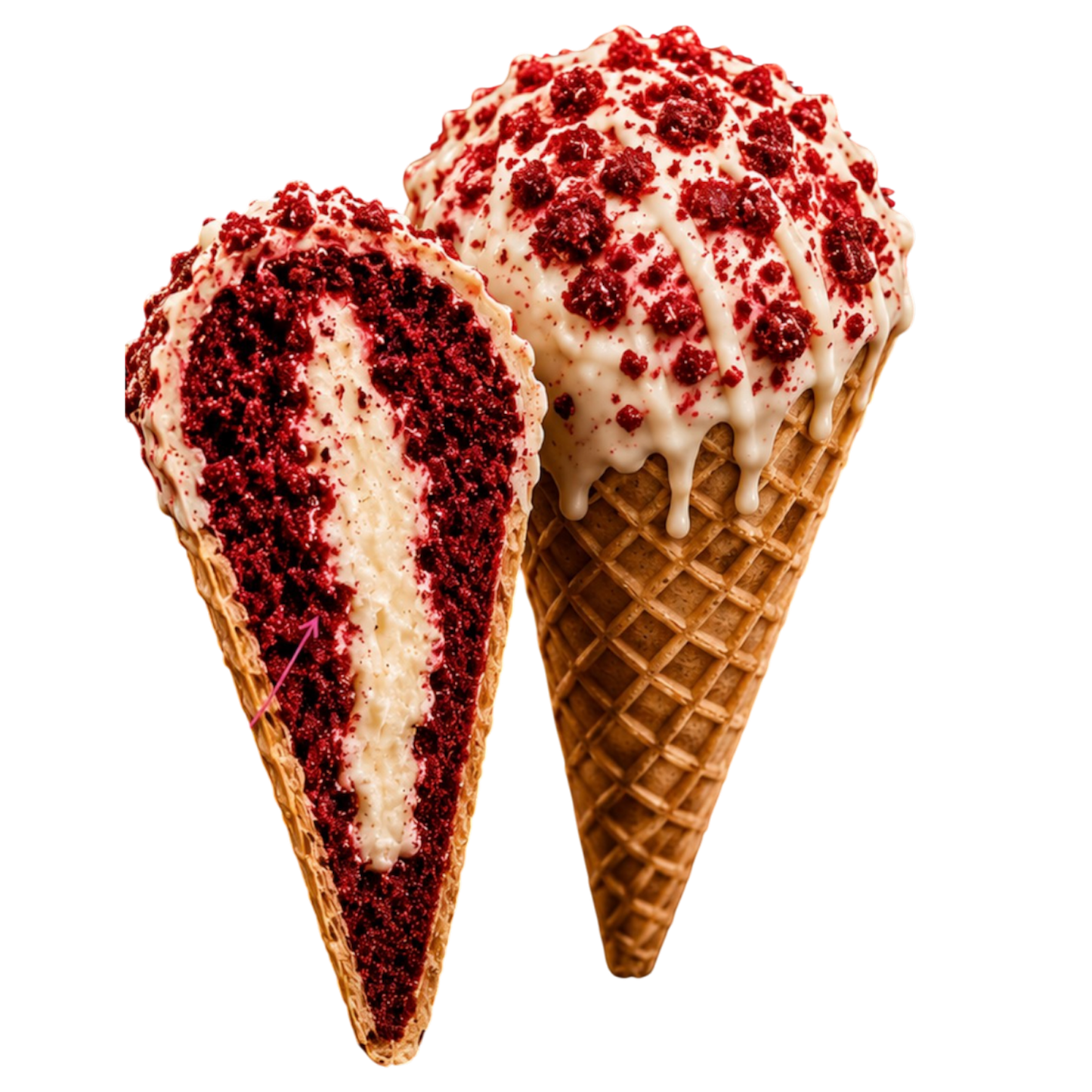 Red Velvet Cake Cone