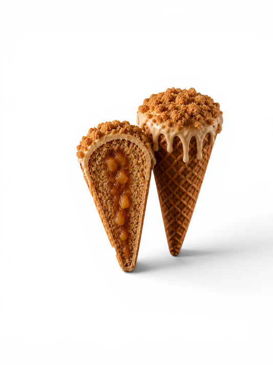 Apple Cobbler Cake Cone