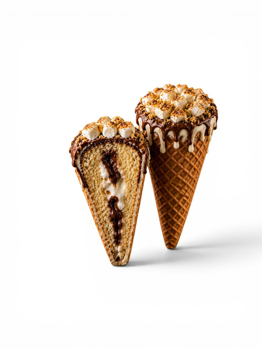 S’more Vanilla Cake Cone