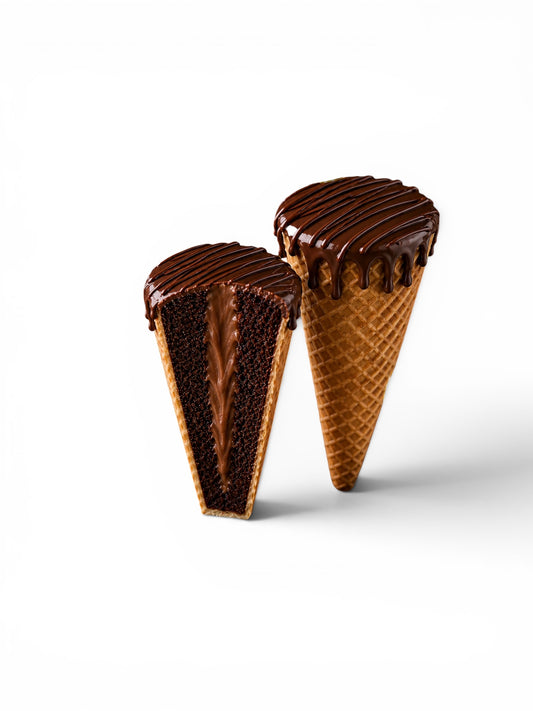 Chocolate Hazelnut Crunch Cake Cone